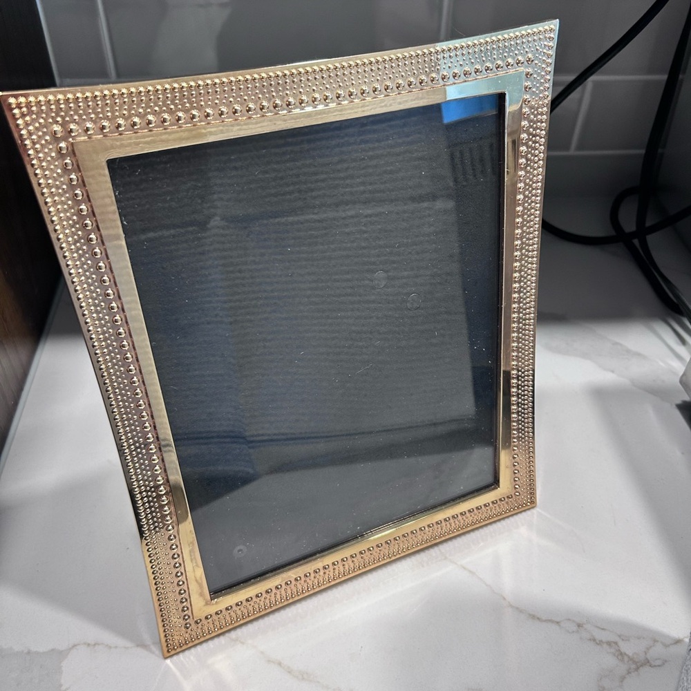 Nambe Vintage Gold Beaded Picture Photo Frame Album Keepsake Memory Gift 8x10